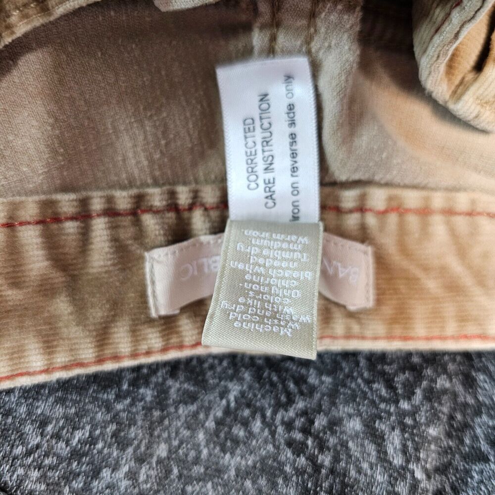 Banana Republic Pants Womens Size 26 Tan Corduroy Tapered Slim Fit Stretchable - Picture 4 of 6